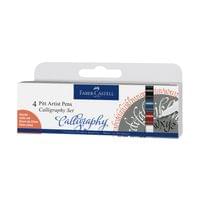 Faber-Castell Маркер Pitt Artist, за калиграфия, 4 цвята... - 1