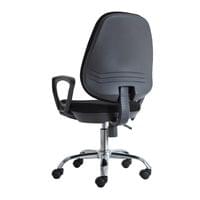 Ергономичен стол RFG Presto Chrome, текстил, до 130 kg, черен - 4