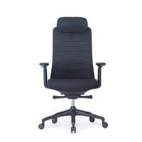 Ергономичен стол RFG Style HB, дамаска, до 130 kg, черен - 4