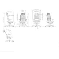 Ергономичен стол RFG Style HB, дамаска, до 130 kg, черен - 5