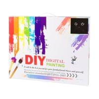 Foska Комплект рисуване по номера Котешки очи, 40 x 50 cm - 4