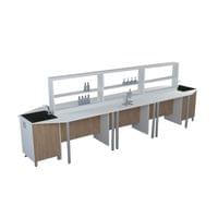Лабораторен остров RFG Labo, 4800 х 1200 х 1638 mm, HPL плот - 2