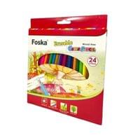 Foska Моливи Hexagonal, изтриваеми, 24 цвята - 1