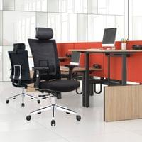 Ергономичен стол RFG Luxe HB Chrome, дамаска и меш, Multi-function... - 5