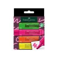 Faber-Castell Текст маркер 1546, неон, 4 цвята, в... - 1 Faber-Castell Текст маркер 1546, неон, 4 цвята, в... - 1