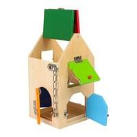 Small Foot Къща с ключалки, дървена, 15 x 15 x 28 cm - 1