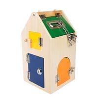 Small Foot Къща с ключалки, дървена, 15 x 15 x 28 cm - 2