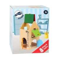 Small Foot Къща с ключалки, дървена, 15 x 15 x 28 cm - 5