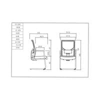 Посетителски стол RFG Snow M, дамаска и меш, до 120 kg, черна седалка,... - 2 Посетителски стол RFG Snow M, дамаска и меш, до 120 kg, черна седалка,... - 2
