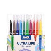 Флумастери Junior Ultra Life, дълготрайни, 10 цвята - 2