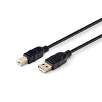 Кабел Manhattan, USB 2.0 A Male/USB 2.0 B Male, 3 m, USB Type A, USB Type B - 1