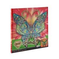 Moxy Платно за рисуване Пеперуда, с мъниста, 30 х 30 cm - 1