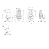 Ергономичен стол RFG Style HB, дамаска, до 130 kg, мента - 5