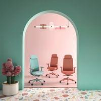 Ергономичен стол RFG Style HB, дамаска, до 130 kg, мента - 7