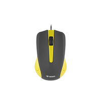 Мишка Yenkee 1015YW, оптична, USB, с кабел, 3 бутона, жълта - 1