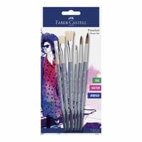 Faber-Castell Четки за рисуване, 6 броя, асорти - 1 Faber-Castell Четки за рисуване, 6 броя, асорти - 1