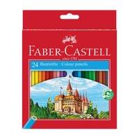 Faber-Castell Цветни моливи Замък, 24 цвята - 1 Faber-Castell Цветни моливи Замък, 24 цвята - 1