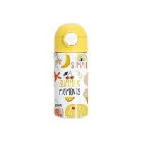 BESTSUB Бутилка, детска, с капак и сламка, 360 ml, бяло-жълта - 3