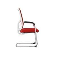Посетителски стол RFG Snow M, дамаска и меш, до 120 kg, тъмночервена... - 2