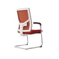 Посетителски стол RFG Snow M, дамаска и меш, до 120 kg, тъмночервена... - 2