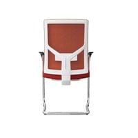 Посетителски стол RFG Snow M, дамаска и меш, до 120 kg, тъмночервена... - 3