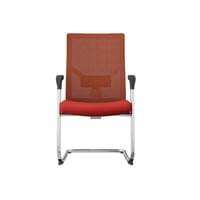 Посетителски стол RFG Snow M, дамаска и меш, до 120 kg, тъмночервена... - 4
