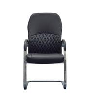 Посетителски стол RFG CRONO M, екокожа, до 150 kg, черен, 2 броя в комплект - 1