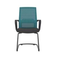 Посетителски стол RFG Smart M, дамаска и меш, до 120 kg, черна седалка,... - 1