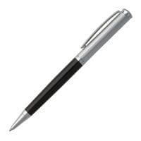 Hugo Boss Химикалка Sophisticated Diamond, в кутия, сиво-черна - 2