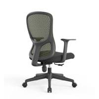 Офис стол RFG Smarter W, дамаска и меш, до 120 kg, черна седалка, зелена... - 3