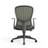 Офис стол RFG Smarter W, дамаска и меш, до 120 kg, черна седалка, зелена... - 4