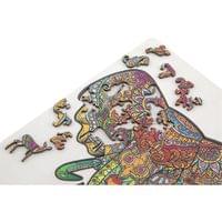 Moxy Пъзел Слон, уникални форми, дървен, 132 части - 2