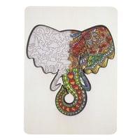 Moxy Пъзел Слон, уникални форми, дървен, 132 части - 3