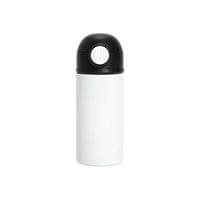 BESTSUB Бутилка, детска, с капак и сламка, 360 ml, бяло-черна - 1