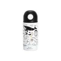 BESTSUB Бутилка, детска, с капак и сламка, 360 ml, бяло-черна - 3