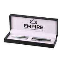Химикалка Empire Atomik, метална, 1.0 mm, в кутия, сребриста - 1
