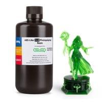 Смола за 3D принтер Elegoo, ABS-Like 3.0, 1 kg, прозрачна, зелена - 1