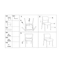Посетителски стол RFG Evo 4L M, текстил, метална основа, до 120 kg, син,... - 2