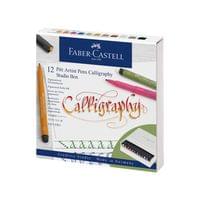 Faber-Castell Маркери Pitt Artist, за калиграфия, 12 цвята - 1 Faber-Castell Маркери Pitt Artist, за калиграфия, 12 цвята - 1