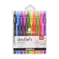 Zebra Гел ролер Doodler`z Gel Stick, 1.0 mm, неонов, 10... - 1
