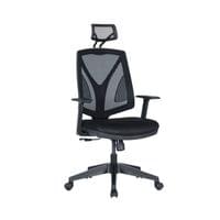 Директорски стол RFG Joy 004 HB, дамаска и меш, до 120 kg, черен - 0 Директорски стол RFG Joy 004 HB, дамаска и меш, до 120 kg, черен - 0