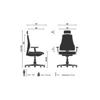 Директорски стол RFG Joy 004 HB, дамаска и меш, до 120 kg, черен - 1 Директорски стол RFG Joy 004 HB, дамаска и меш, до 120 kg, черен - 1
