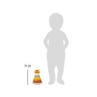 Small Foot Кула Тигър, с форми за нанизване, дървени - 2