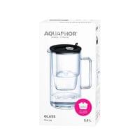 Филтрираща кана Aquaphor Glass, стъклена, 2.5 L, черна - 2