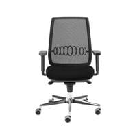 Ергономичен стол MJ Ada Black, работен, метална основа, черен, сглобена... - 2