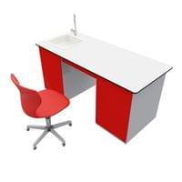 Учителска маса RFG, лабораторна, 160 х 70 х 75 cm, HPL... - 1