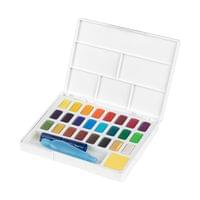 Faber-Castell Акварелни бои, в кутия - палитра, 24 цвята - 1