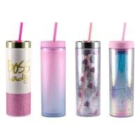 Чаша Takk Style Trend, със сламка, 470 ml, асорти - 4 Чаша Takk Style Trend, със сламка, 470 ml, асорти - 4