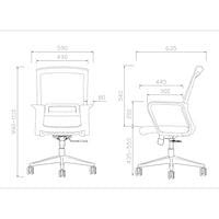 Офис стол RFG Smart W, дамаска и меш, Tilt механизъм, до 120 kg, черна... - 4