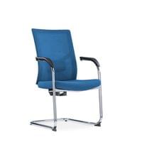 Посетителски стол RFG Snow Black M, дамаска и меш, до 120 kg, тъмносиня... - 1 Посетителски стол RFG Snow Black M, дамаска и меш, до 120 kg, тъмносиня... - 1